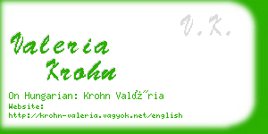 valeria krohn business card